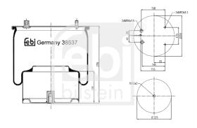 Febi Bilstein 38537 - FUELLE CON PISTON DE ACERO DAF-LEYLAND LKW